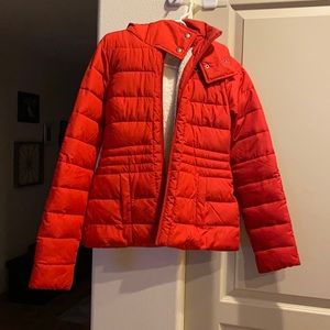 Hollister red winter coat
